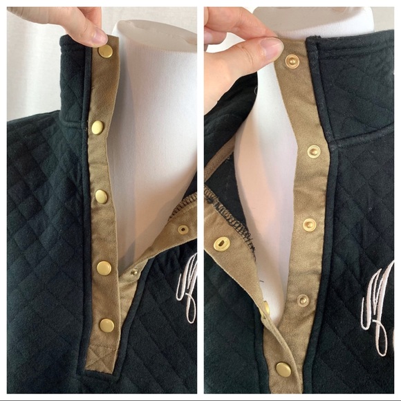 Marley Lilly monogram MLS quilted tunic sweatshirt NWT - Picture 15 of 15